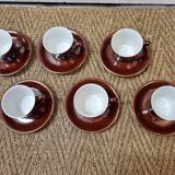 6 cups from 1940/50 enameled ceramic