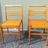 Pair of René Gabriel chairs in beech