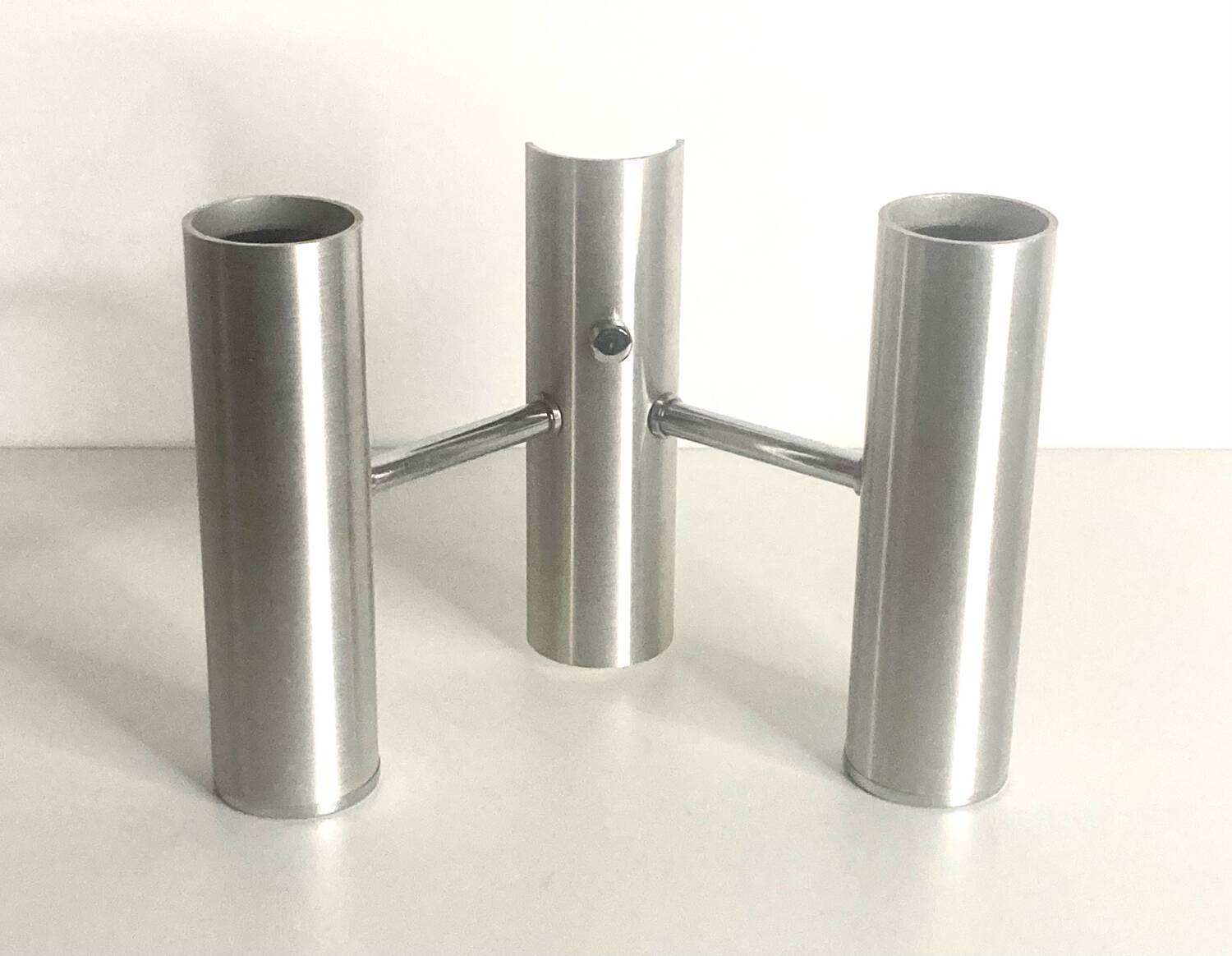 70s brushed steel wall light