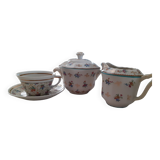 Ensemble sucrier,  pot à lait et tasse