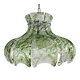Pendant lamp by Mazzega with loose leaves of ice glass in transparent and green