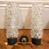 Paire d'appliques en verre