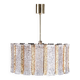 Vintage Kalmar lamp from the 60s, brass and glass