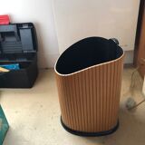Wooden trash can