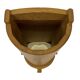 Vintage umbrella holder in oak basket storage design of the 1960s minimalis