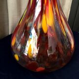 Vase made of multicolored glass paste