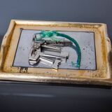 Brutalist pocket emptier by David Marshall, bronze and aluminum, Spain, 1980