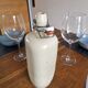 Beige stoneware hot water bottle
