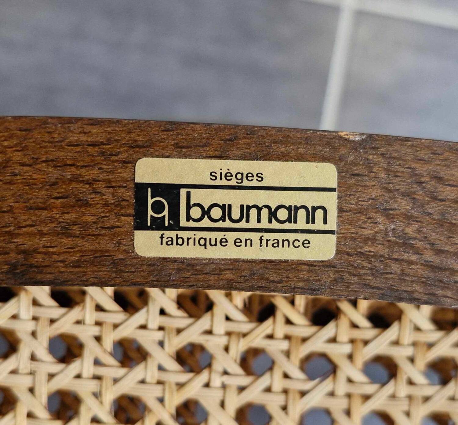 Set of 4 Baumann chairs, 1970s