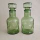 Two 1970s molded glass decanters