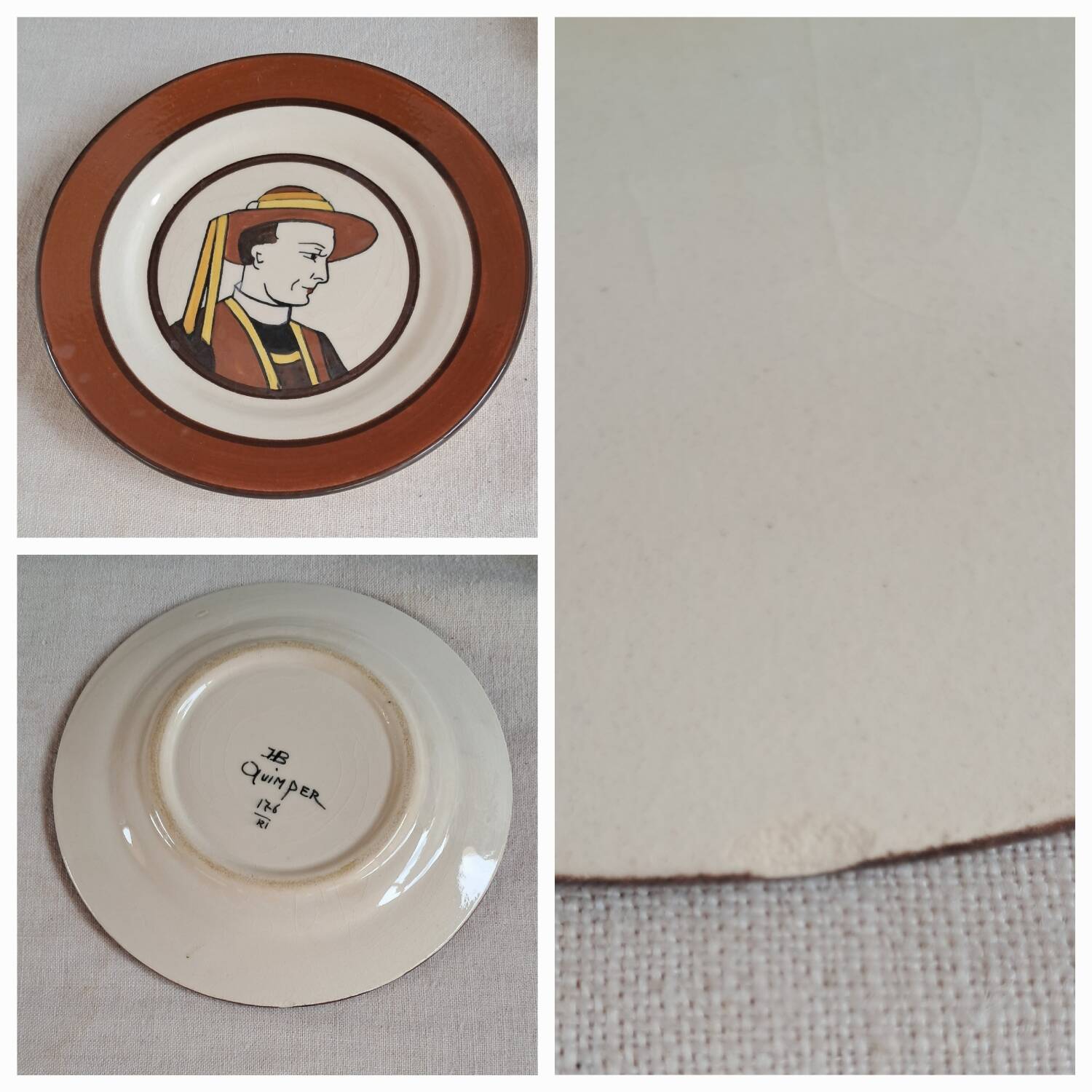 JP Quimper dessert plates