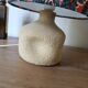 Sculpted stone lamp dlg Tormos, linen lampshade with botanical print