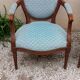 Pair of Louis XVI style medallion armchairs
