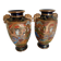 Satsuma - Pair of baluster vases - Porcelain - gilded enamel, painted - Japan