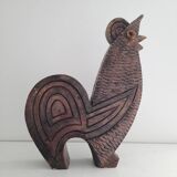 Large ceramic rooster sculpture 1970s