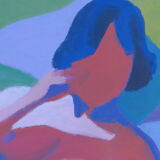 Toile de femme non signé