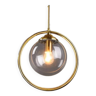 Pendant light modernism style antique brass globe glass lampshade