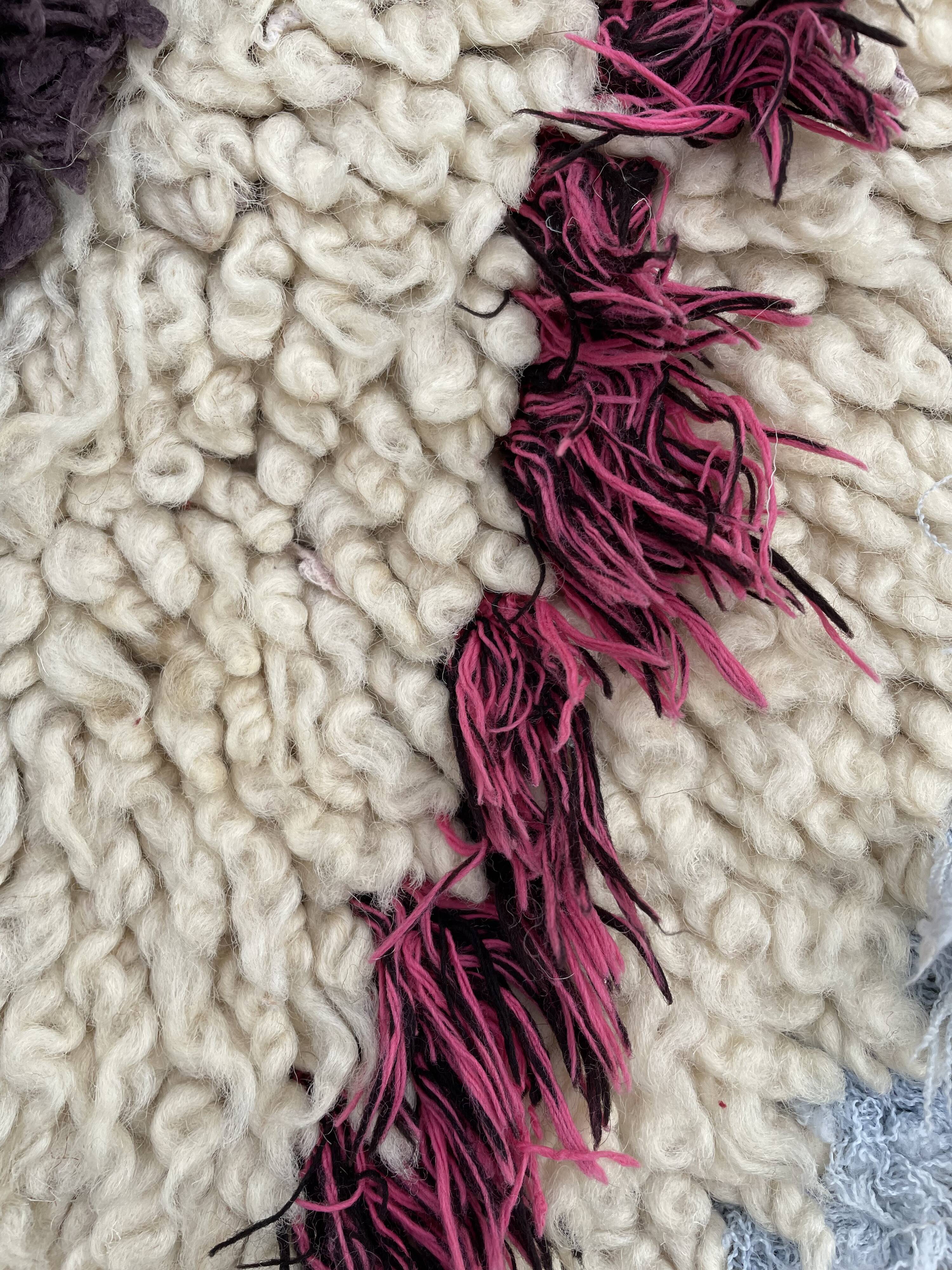 Berber rug Azilal wool 75x165 cm