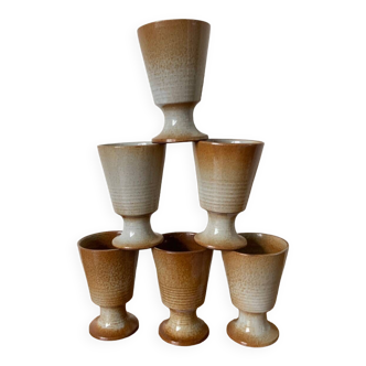 6 Selency x Monoprix Croisé Laroche stoneware mugs