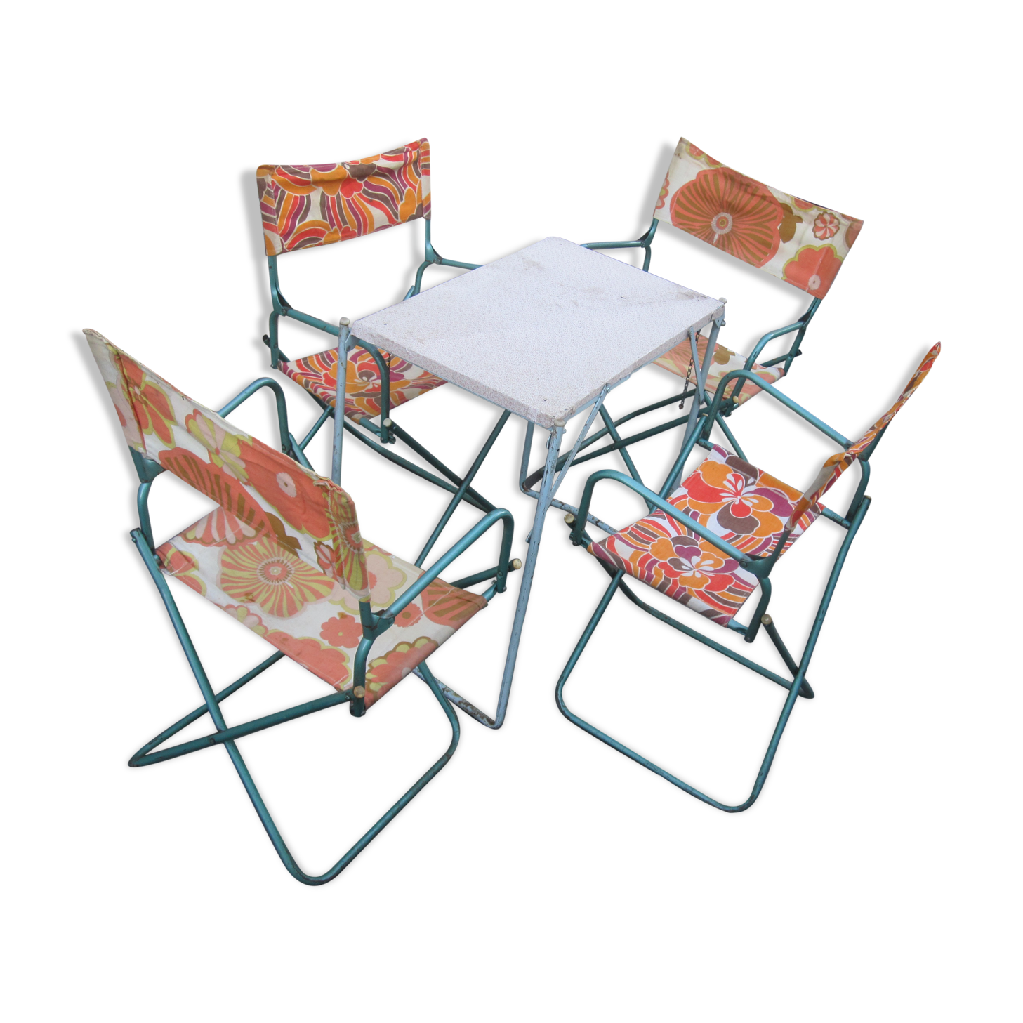 Vintage camping folding lounge