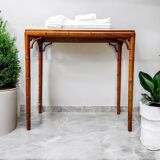 Chippendale Style Faux Bamboo Console Table