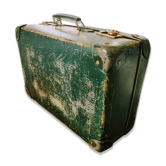 Green retro suitcase