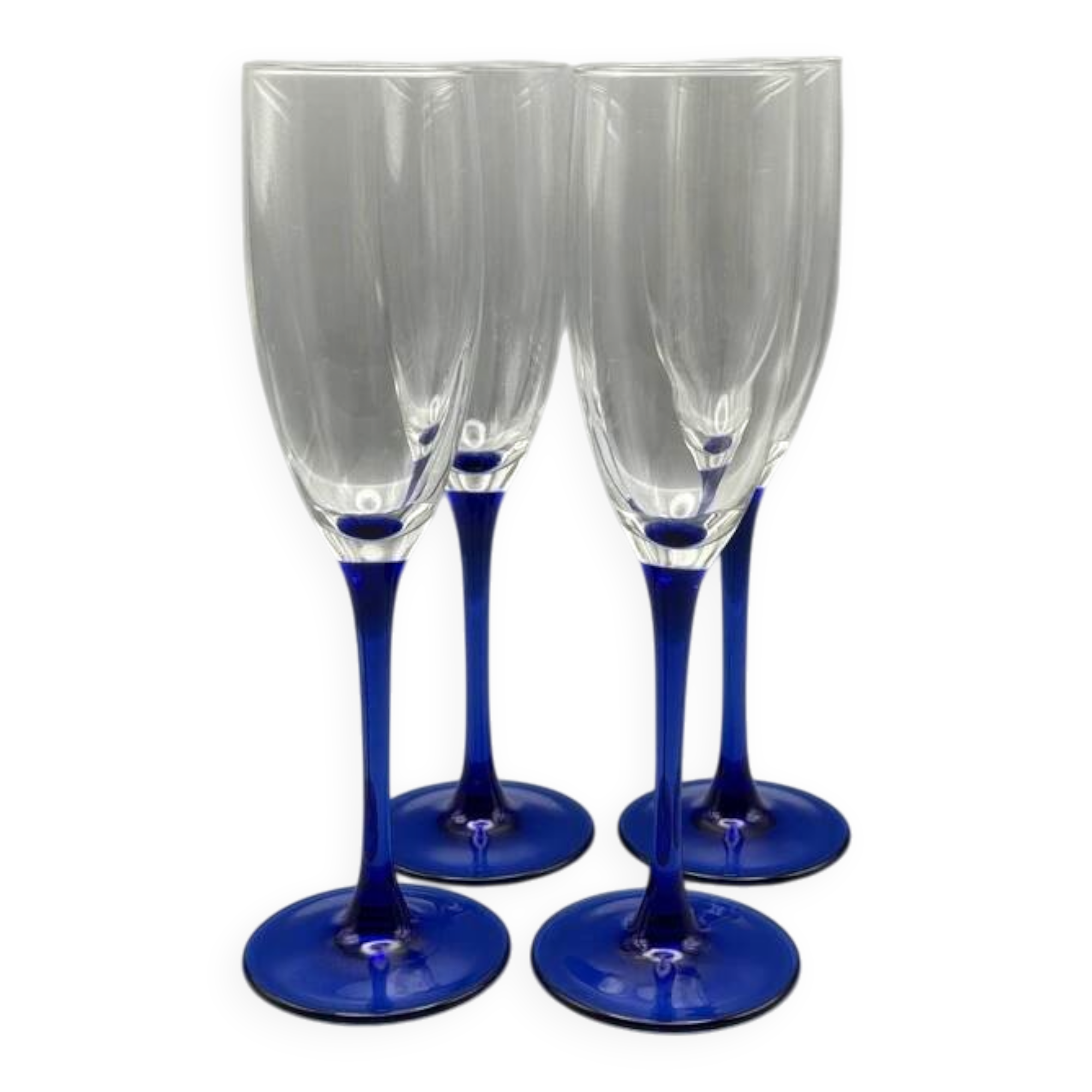 Set of 4 Luminarc champagne flutes made in France