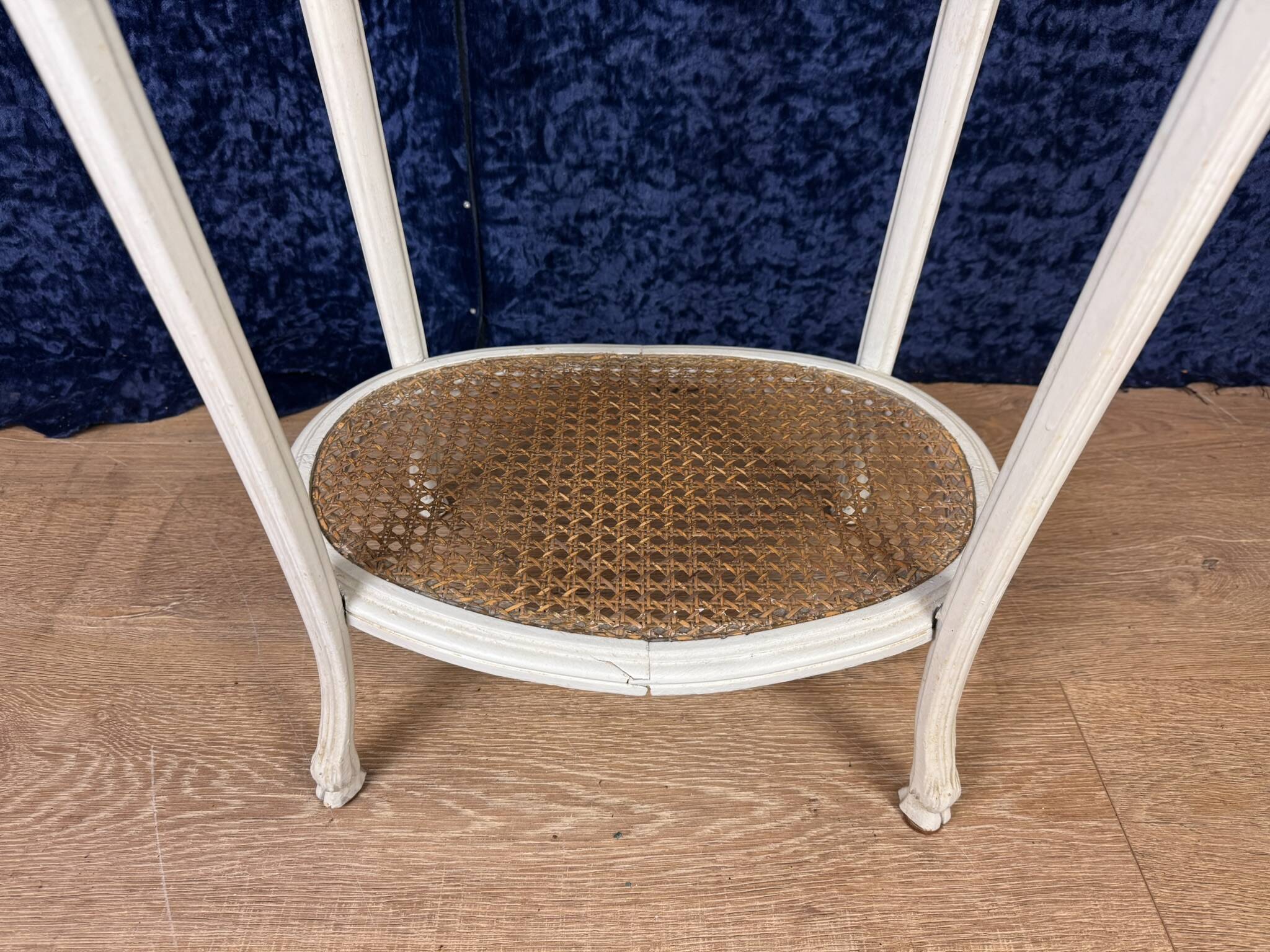 Louis XV Style Side Table or Pedestal Table in Lacquered Wood