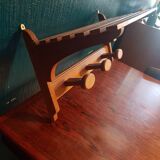 Coat rack with vintage wooden hat holder