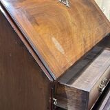 Bureau dos d'âne anglais de style Georgien datant du XIXème siècle en acajou et chêne