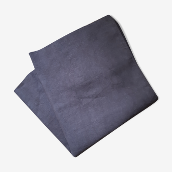 Dark grey heavy linen country tablecloth