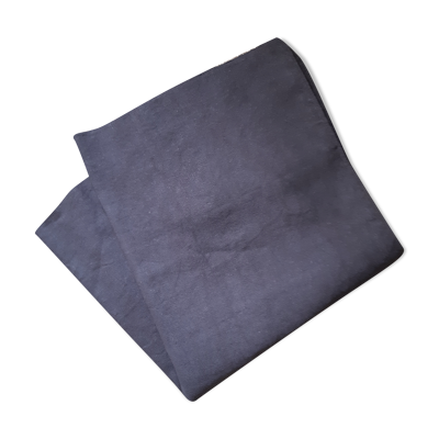 Nappe de campagne en lin lourd gris foncé