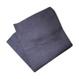 Nappe de campagne en lin lourd gris foncé
