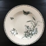 Plate Bougeois bird decoration