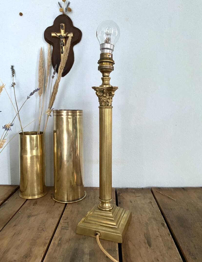 Brass tube vase