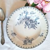Antique earthenware soup plates