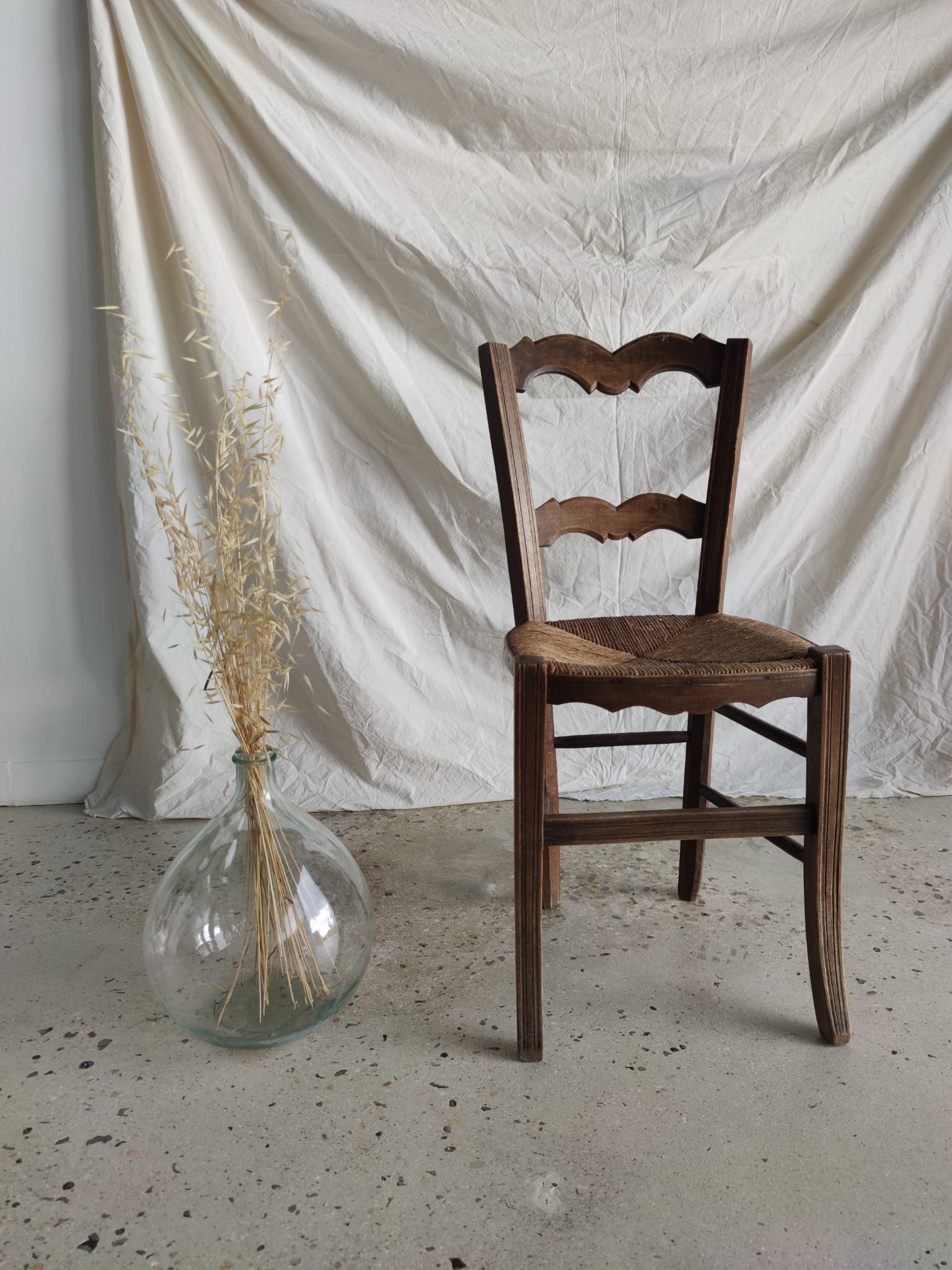 Mulched wooden chair