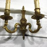 Paire d’appliques bronze 2 lumières