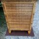 Vintage rattan chest of drawers has 3 drawers.