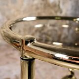 Modular brass coffee table, Morex, Italy, 1970s