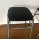 2 tabourets vintage métal assise noire