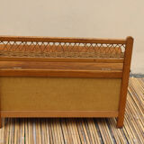 Wooden chest and rattan