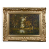 Tableau « Mare sous les Bois » signé A. Salvignac – Début XXe