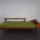 Canapé daybed teck et tissu vert olive, design Ingmar Relling édition Ekornes, 1960s