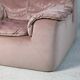 Cinna, pair of armchairs foam and velvet ras pink pale, France, circa 1970