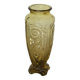Large Art Deco yellow glass vase