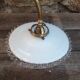 Wall lamp gooseneck bronze and serrated opaline.