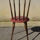 Vintage chairs, wooden, with splayed legs, both.