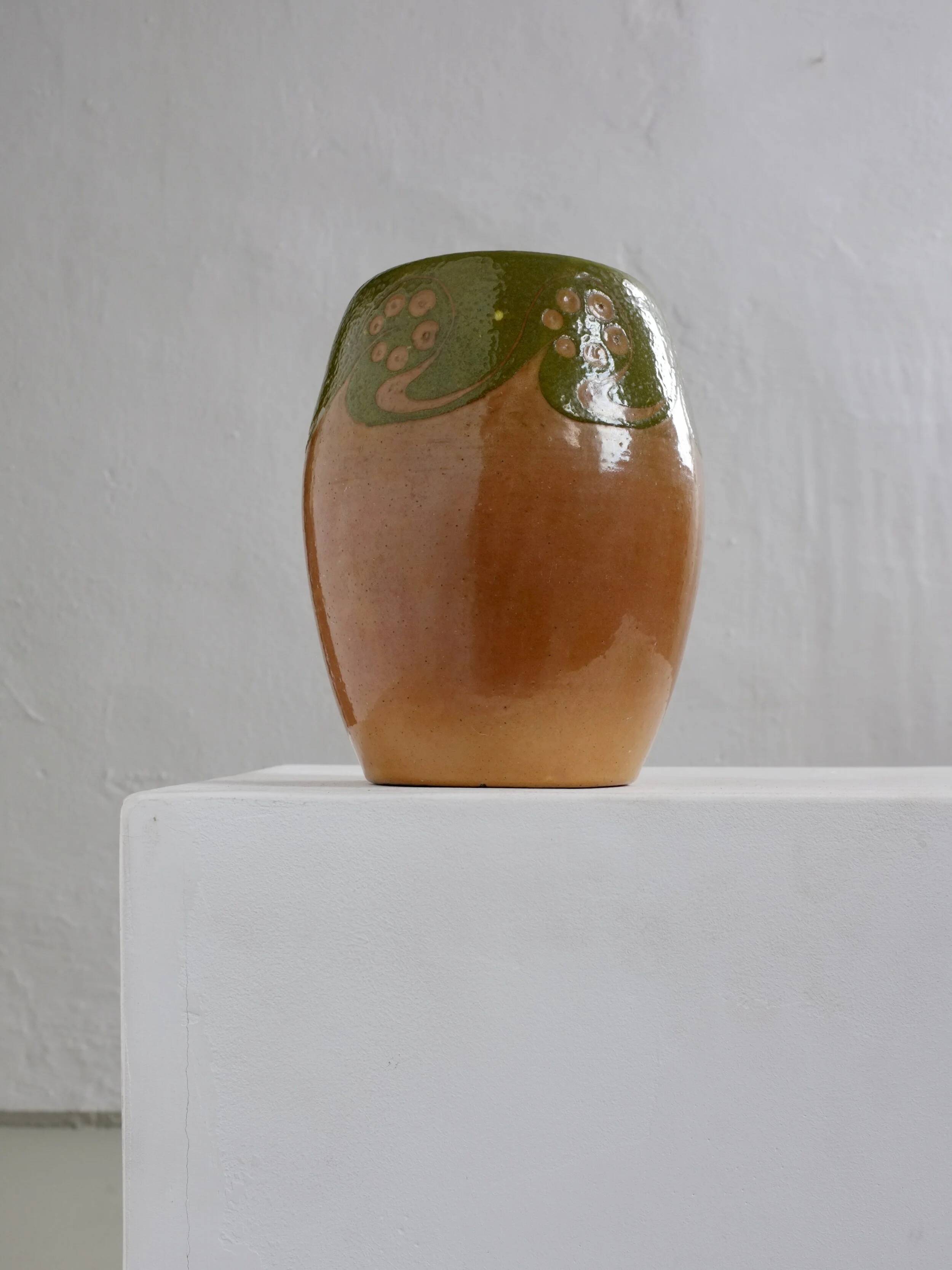 Art Nouveau terracotta vase | Manner of Alfred William Finch | 1900s