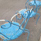 Old wrought iron garden furniture